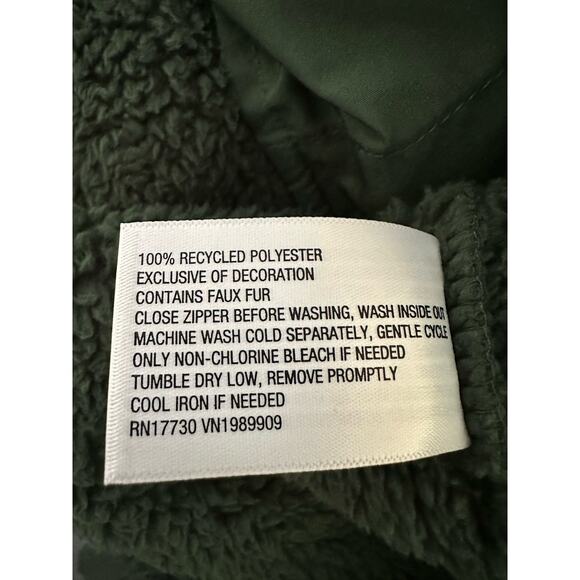 Goodfellow & Co Men's Green Full Zip Fleece Sweatshirt Zip Chest Pocket Sz M - Picture 8 of 8